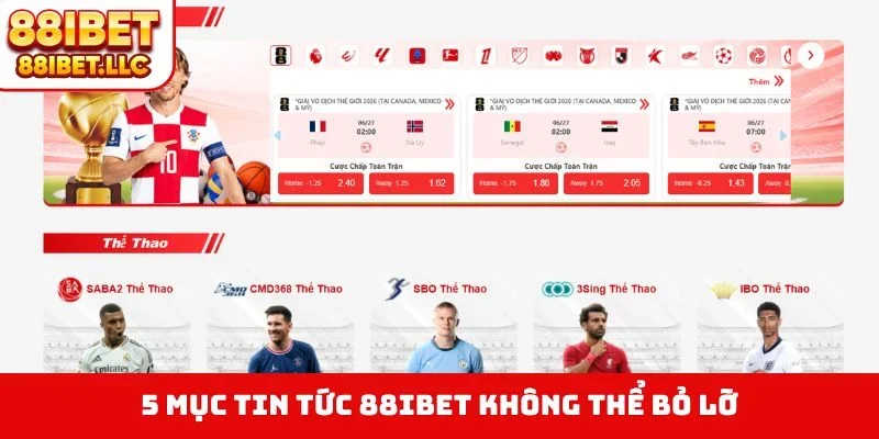 Tin tức 88ibet 3 5 mục tin tức 88IBET không thể bỏ lỡ